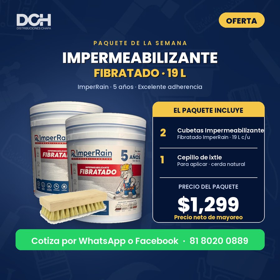Promoción de mayoreo: paquete de impermeabilizante